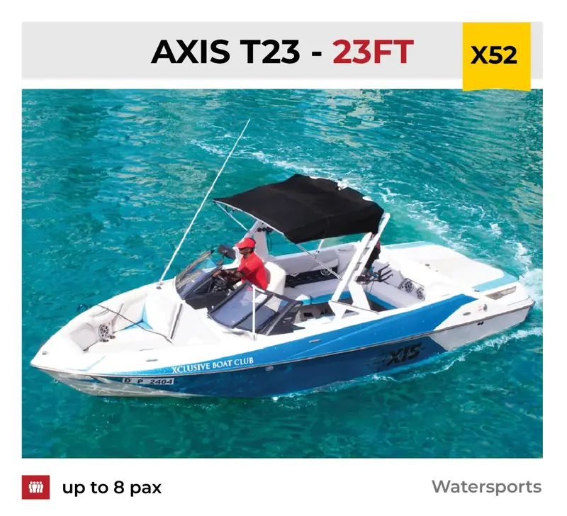 Xclusive Boat Club boat AXIS at Dubai Marina, Dubai