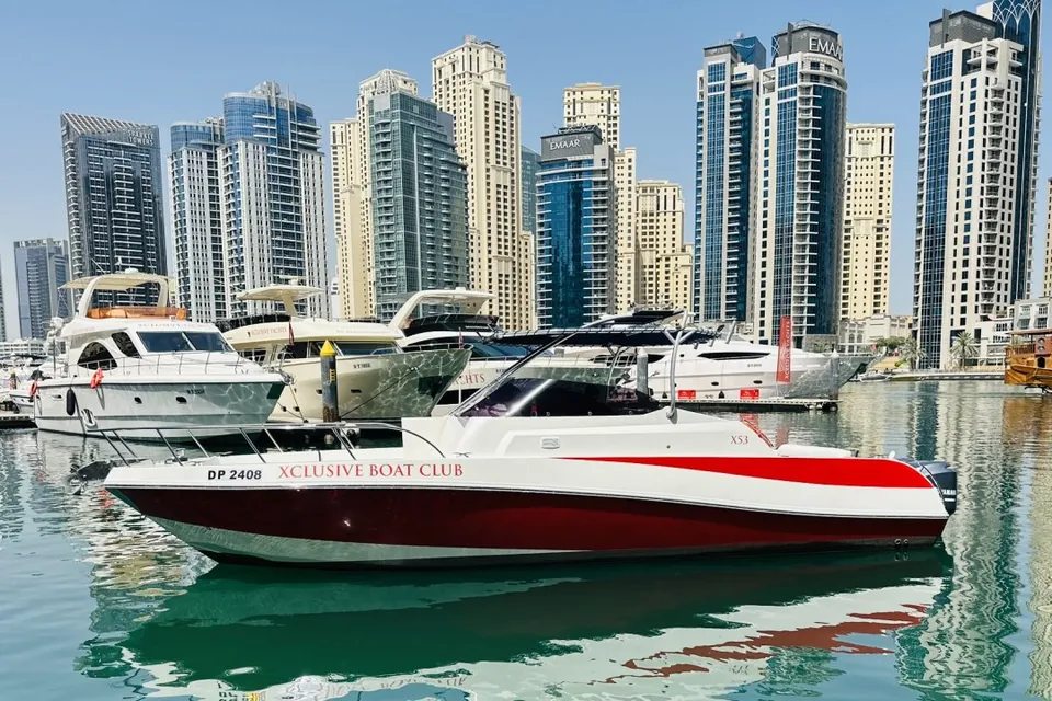 X53 Silvercraft boat at Dubai Marina, Dubai