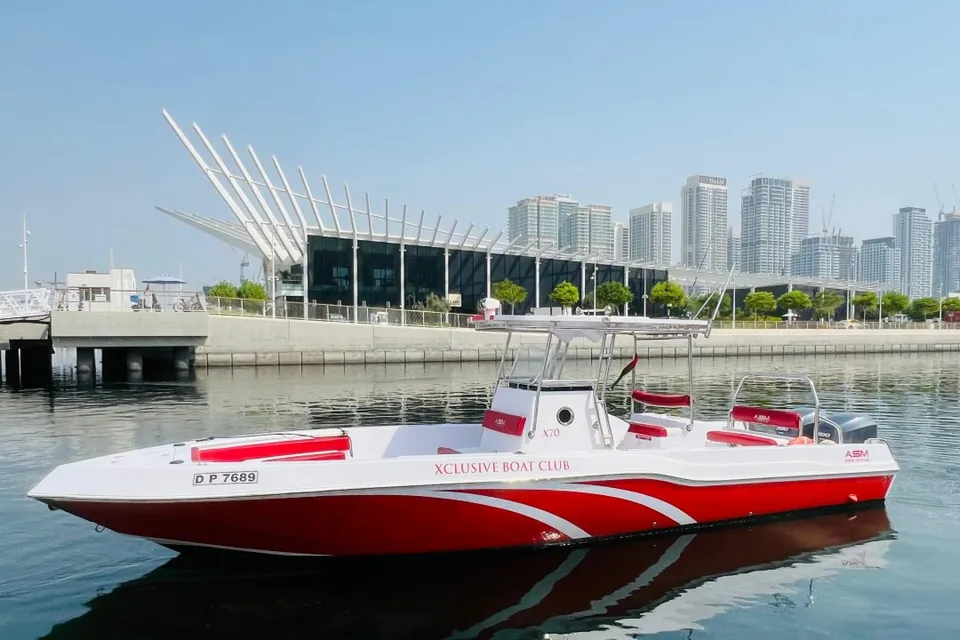 X70 ASM boat at Dubai Harbour, Dubai