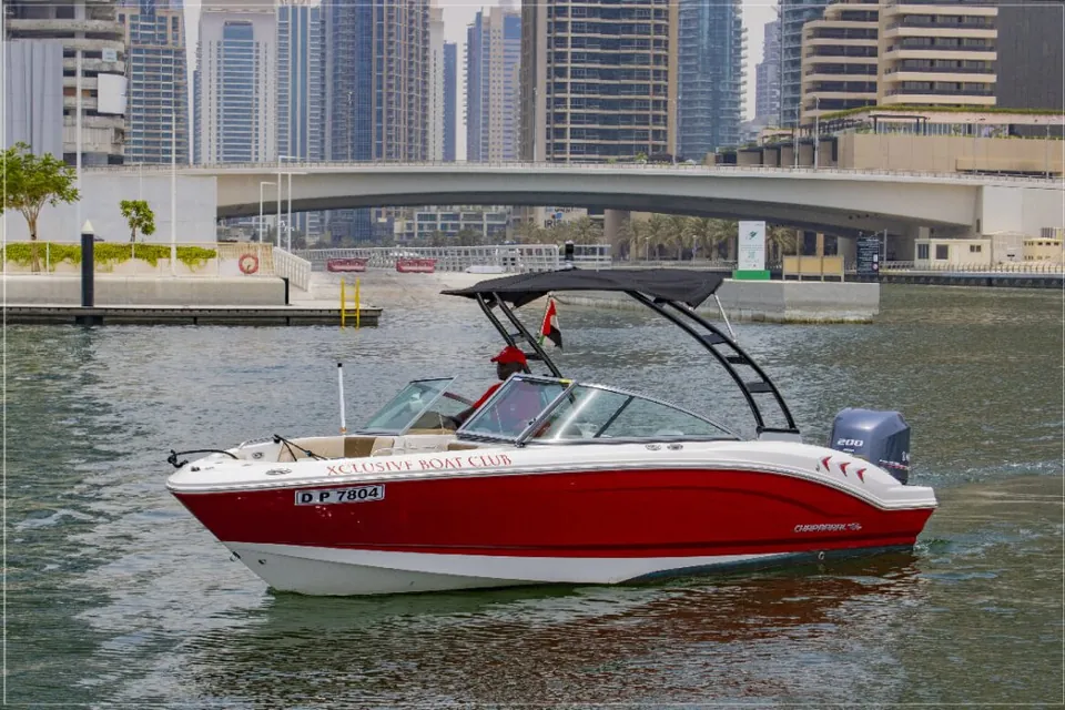 X71 Chaparral boat at Dubai Harbour, Dubai