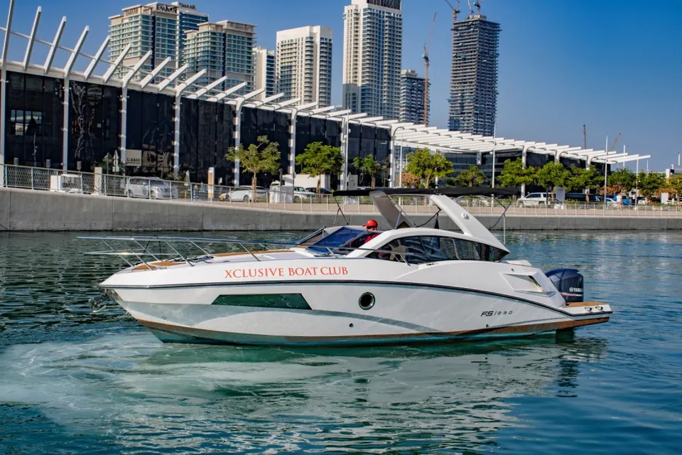 X80 FS Concept boat at Dubai Harbour, Dubai