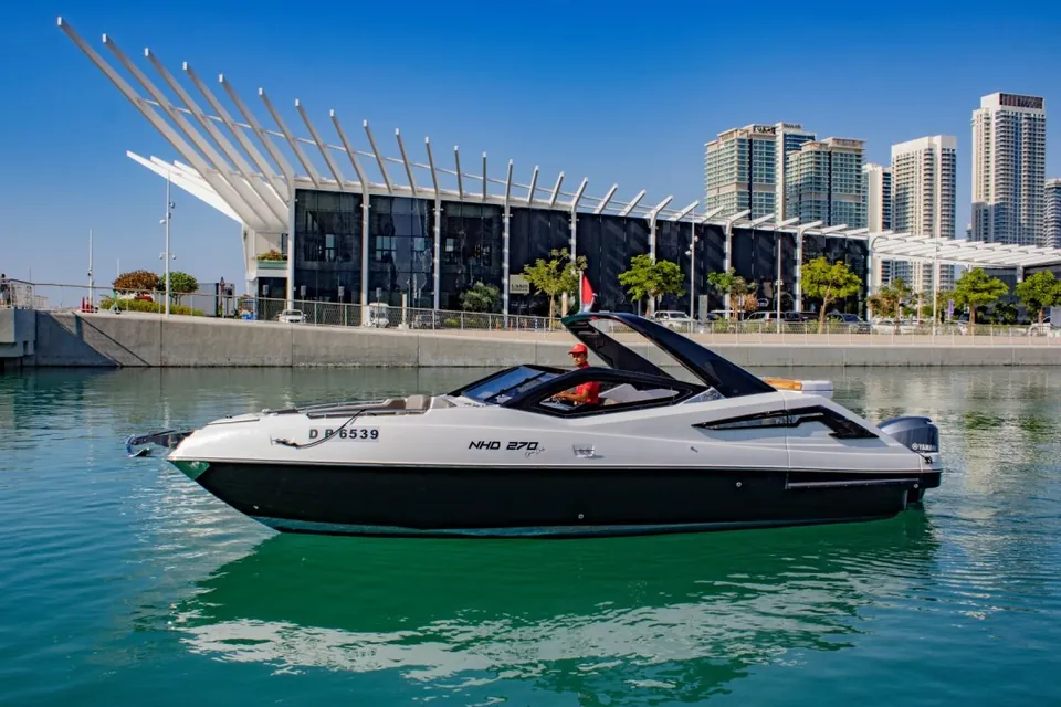 X82 NHD 27O boat at Dubai Harbour, Dubai
