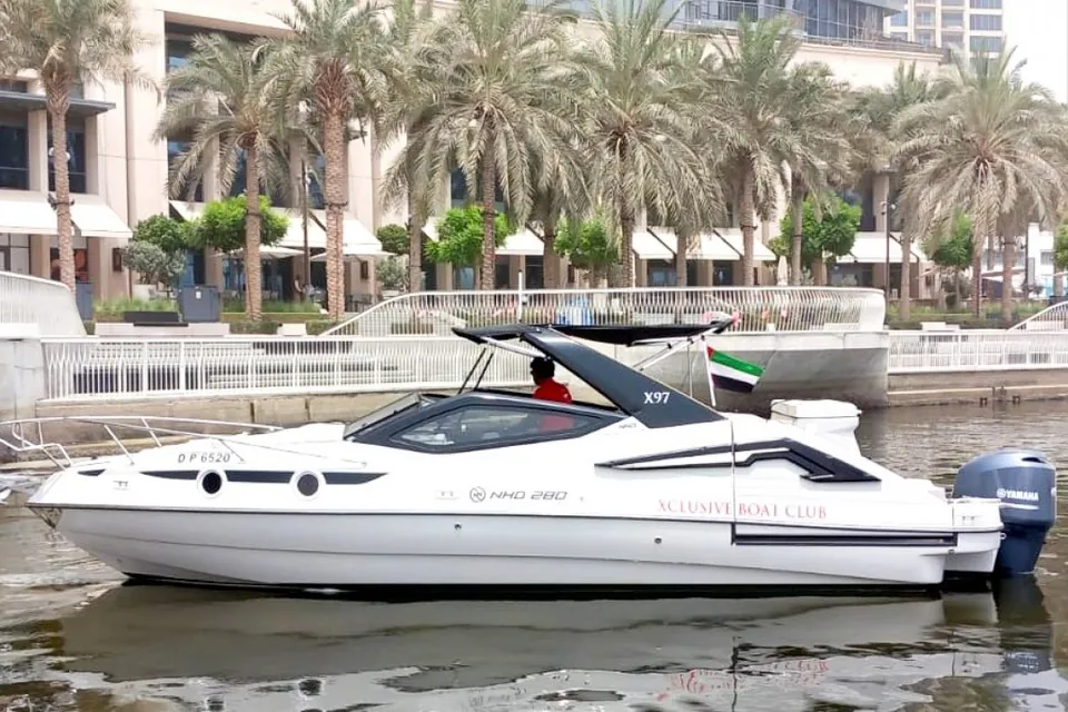 X97 NHD 28O boat at Vida Creek, Dubai