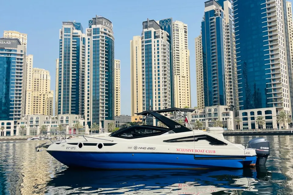 X99 NHD 28O boat at Dubai Marina, Dubai