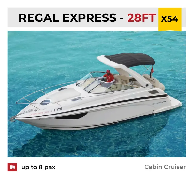 Xclusive Boat Club boat Regal Express at Dubai Marina, Dubai