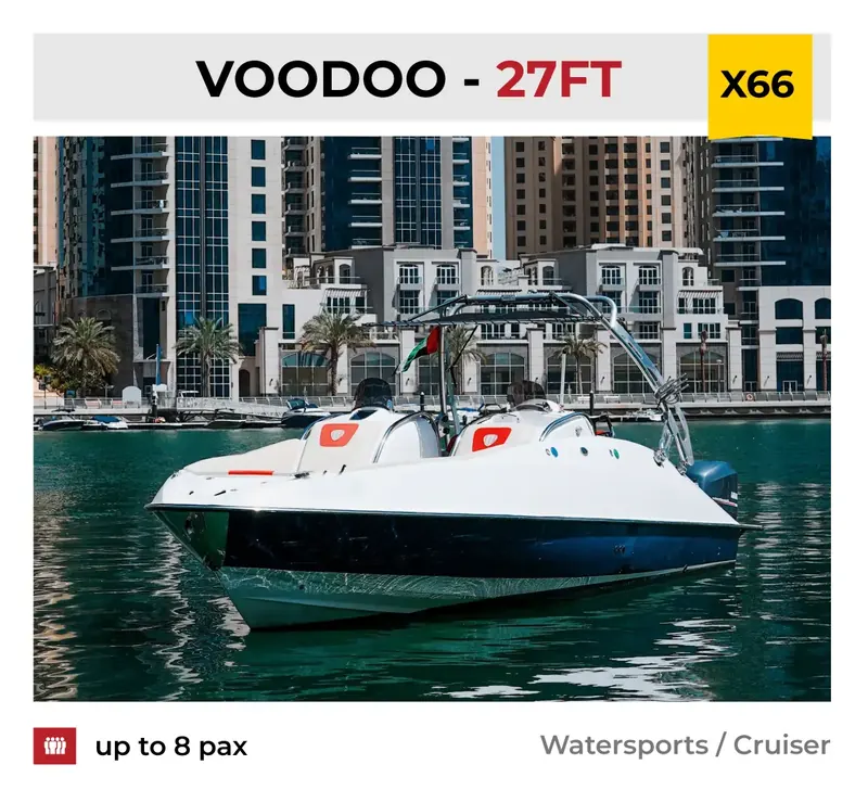 Xclusive Boat Club boat Voodoo X66 at Dubai Marina, Dubai