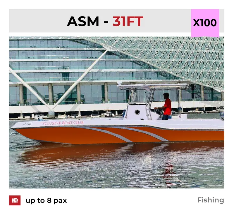 Xclusive Boat Club boat X100 at Al Bateen, Abu Dhabi