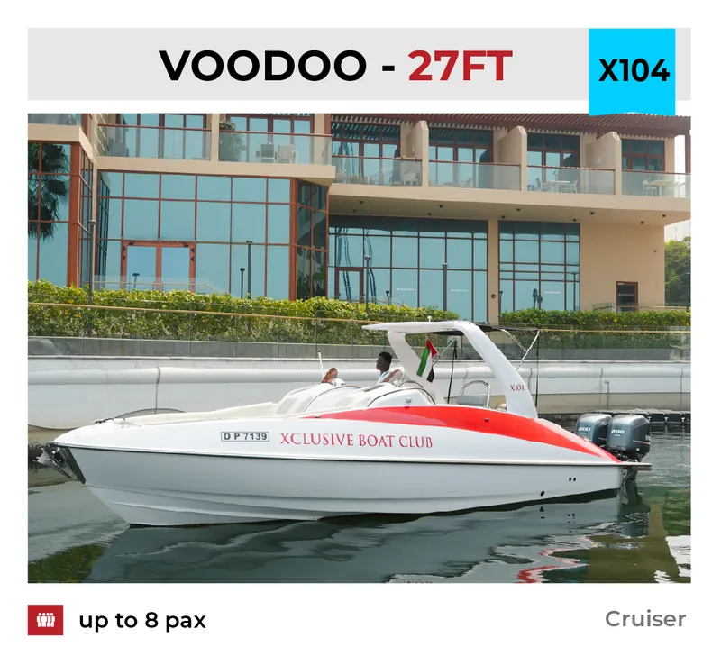 Xclusive Boat Club boat X104 at Palm West, Dubai