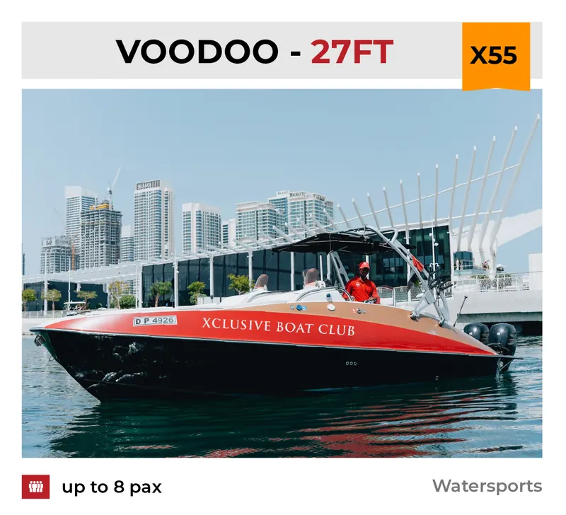 Xclusive Boat Club boat X55 at Dubai Harbour, Dubai