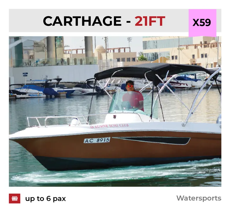 Xclusive Boat Club boat X59 at Al Bateen, Abu Dhabi