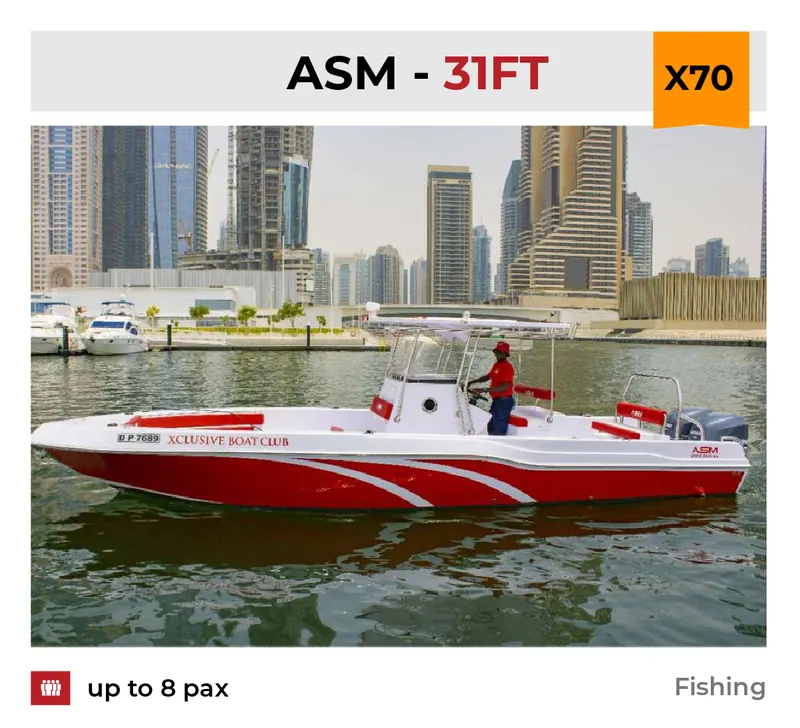 Xclusive Boat Club boat X70 at Dubai Harbour, Dubai