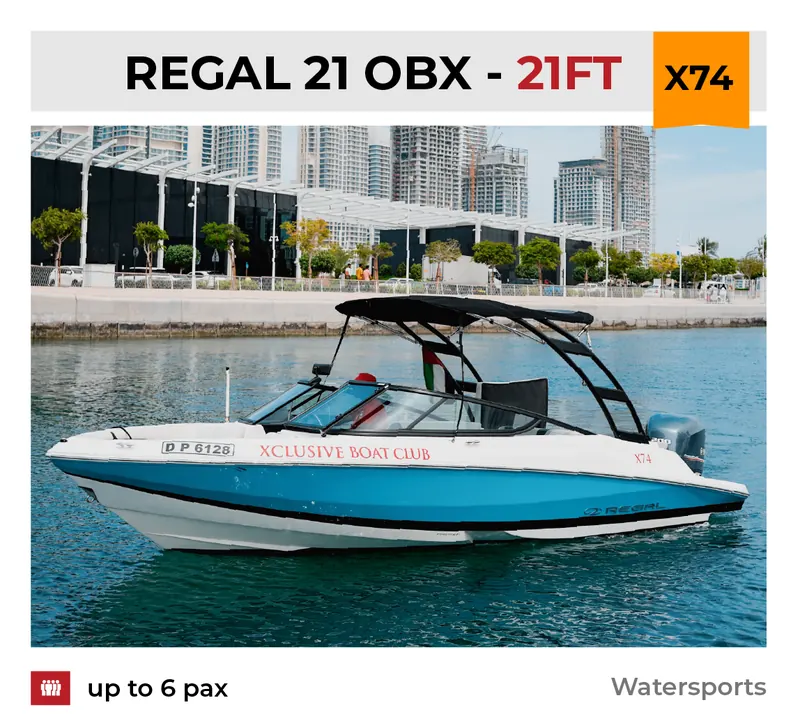 Xclusive Boat Club boat X74 at Dubai Harbour, Dubai