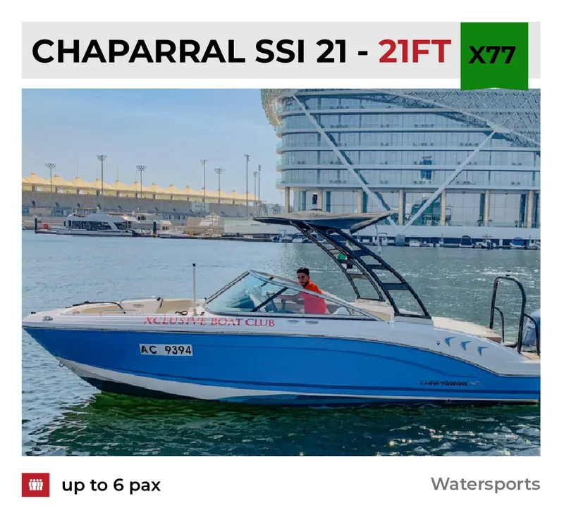 Xclusive Boat Club boat X77 at Yas Marina, Abu Dhabi