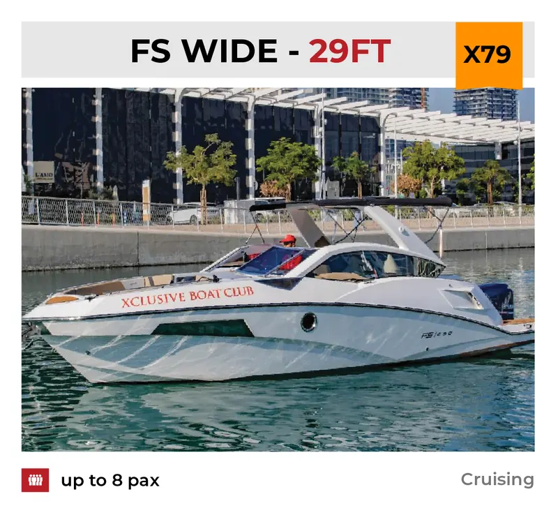 Xclusive Boat Club boat X79 at Dubai Harbour, Dubai
