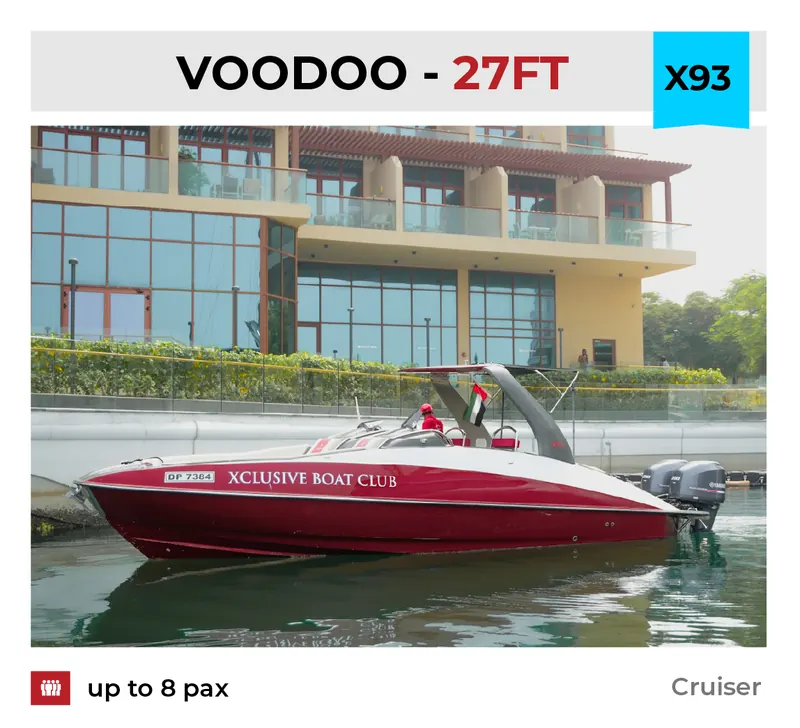 Xclusive Boat Club boat X93 at Palm West, Dubai