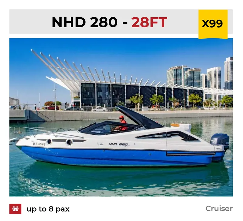 Xclusive Boat Club boat X99 at Dubai Marina, Dubai