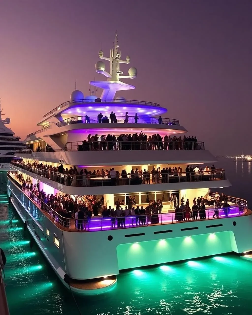 Members at an Xclusive Club super-yacht party