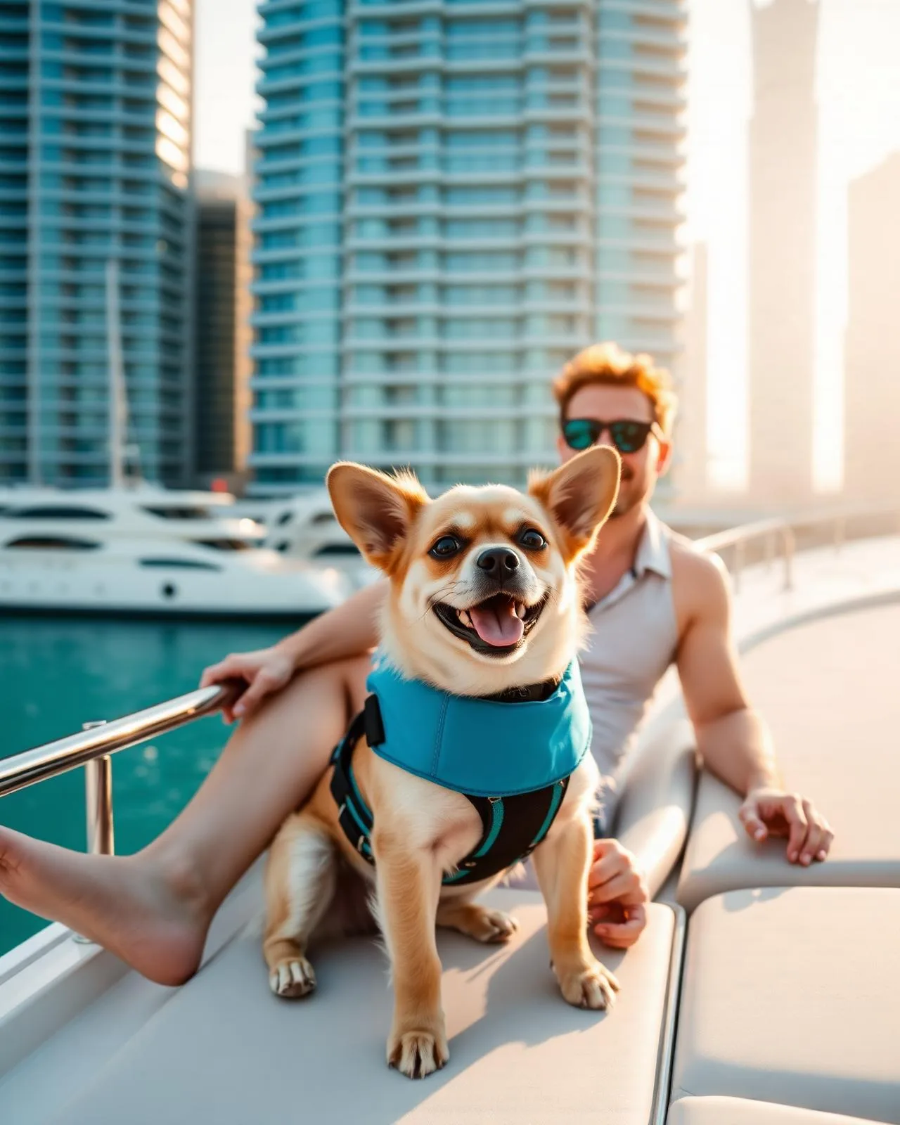 Members and their dogs on a Bring Your Pet yacht day