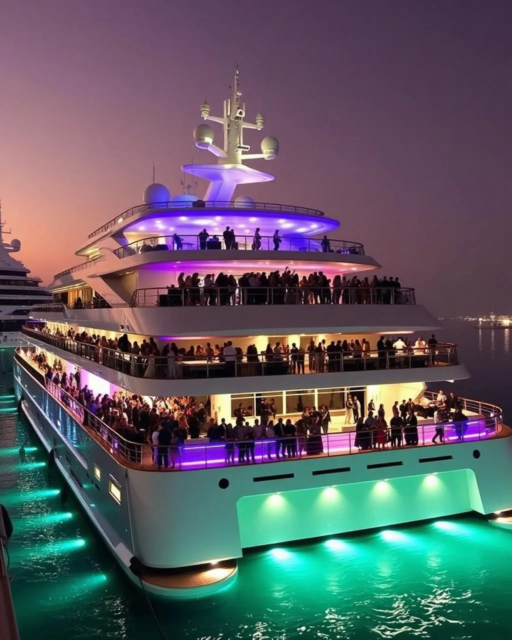 Members at an Xclusive Club super-yacht party
